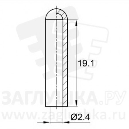 Термостойкий силиконовый колпачок 19.1 мм для прутков диаметром 2.4 мм CS2.4x19.1 Термостойкий силиконовый колпачок 19.1 мм для прутков диаметром 2.4 мм CS2.4x19.1