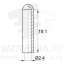 Термостойкий силиконовый колпачок 19.1 мм для прутков диаметром 2.4 мм CS2.4x19.1 Термостойкий силиконовый колпачок 19.1 мм для прутков диаметром 2.4 мм CS2.4x19.1